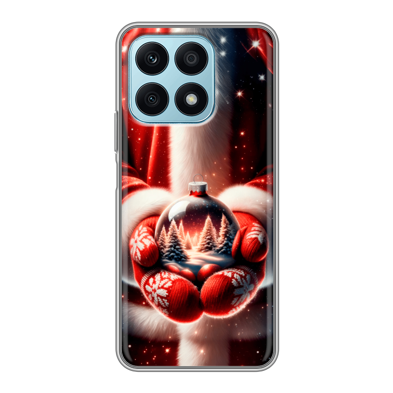 Силиконовый чехол на Huawei Honor X8a с принтом Новый год Силиконовый чехол на Huawei Honor X8a с принтом Новый год