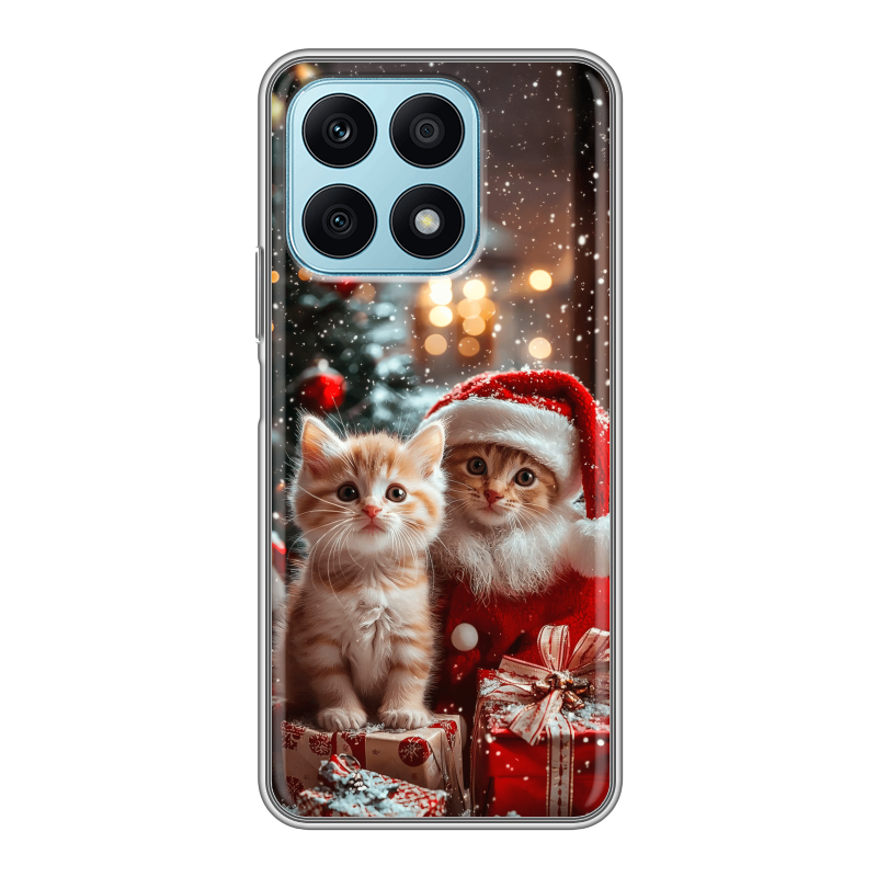 Силиконовый чехол на Huawei Honor X8a с принтом Новый год Силиконовый чехол на Huawei Honor X8a с принтом Новый год