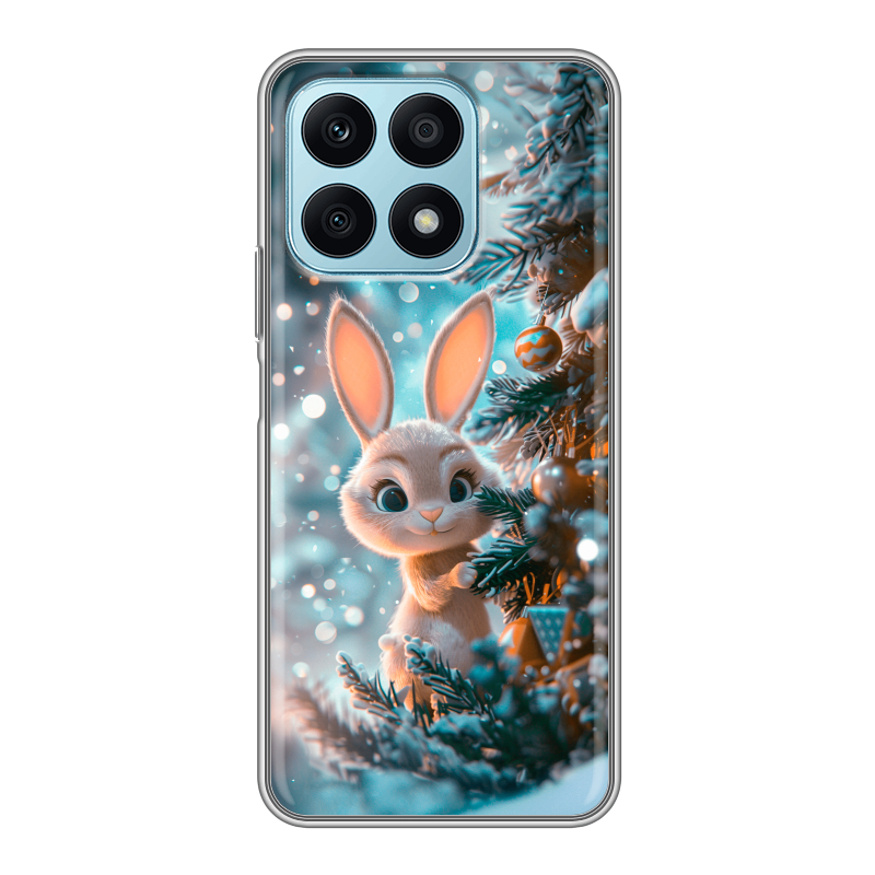 Силиконовый чехол на Huawei Honor X8a с принтом Новый год Силиконовый чехол на Huawei Honor X8a с принтом Новый год