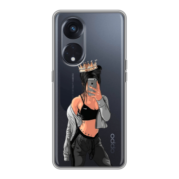 Силиконовый чехол на OPPO Reno8 T 5G с принтом Женские принты Силиконовый чехол на OPPO Reno8 T 5G с принтом Женские принты