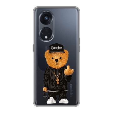 Силиконовый чехол на OPPO Reno8 T 5G с принтом Мишка