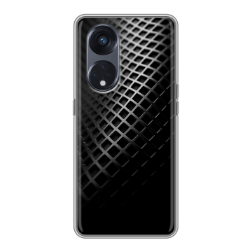 Силиконовый чехол на OPPO Reno8 T 5G с принтом Текстура металла