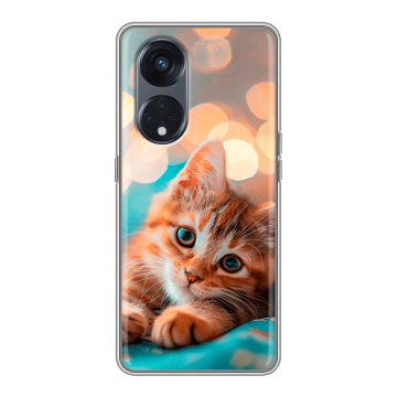 Силиконовый чехол на OPPO Reno8 T 5G с принтом котик