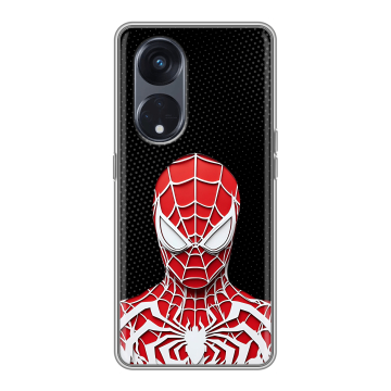 Силиконовый чехол на OPPO Reno8 T 5G с принтом человек паук spiderman