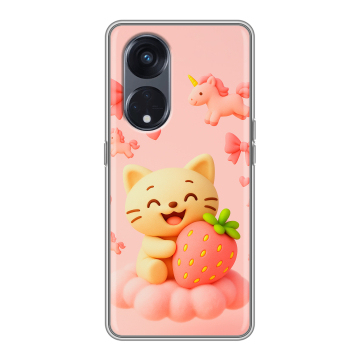 Силиконовый чехол на OPPO Reno8 T 5G с принтом для девочек