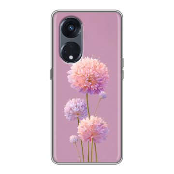 Силиконовый чехол на OPPO Reno8 T 5G с принтом Цветы