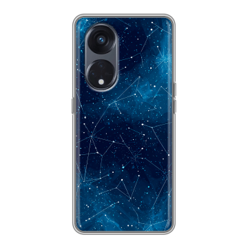 Силиконовый чехол на OPPO Reno8 T 5G с принтом Космос звезды