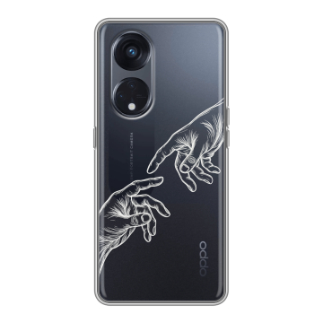 Силиконовый чехол на OPPO Reno8 T 5G с принтом Сотворение мира