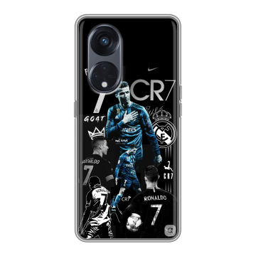 Силиконовый чехол на OPPO Reno8 T 5G с принтом Реал Роналдо