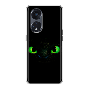 Силиконовый чехол на OPPO Reno8 T 5G с принтом Как приручить дракона