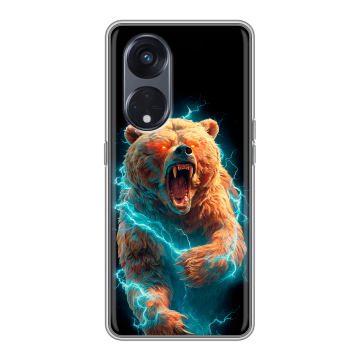Силиконовый чехол на OPPO Reno8 T 5G с принтом Медведь