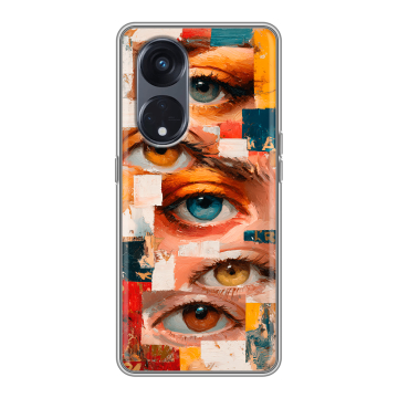 Силиконовый чехол на OPPO Reno8 T 5G с принтом Модный принт