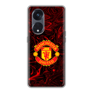 Силиконовый чехол на OPPO Reno8 T 5G с принтом Manchester United