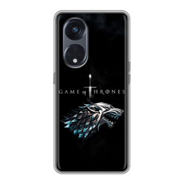 Силиконовый чехол на OPPO Reno8 T 5G с принтом Игра Престолов Game Thrones