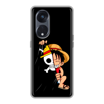 Силиконовый чехол на OPPO Reno8 T 5G с принтом One Piece Ван Пис