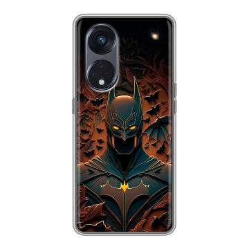 Силиконовый чехол на OPPO Reno8 T 5G с принтом Batman Бэтмен