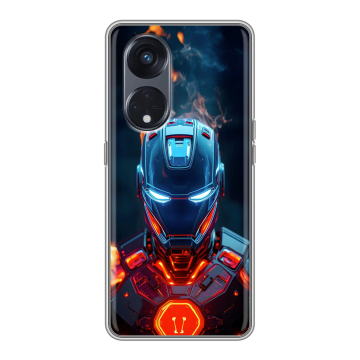 Силиконовый чехол на OPPO Reno8 T 5G с принтом IronMan Железный человек