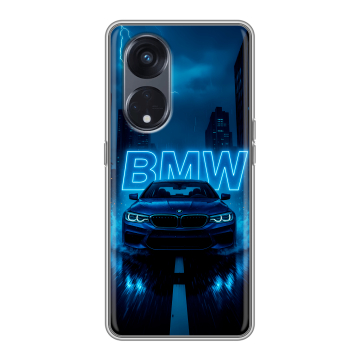 Силиконовый чехол на OPPO Reno8 T 5G с принтом BMW БМВ