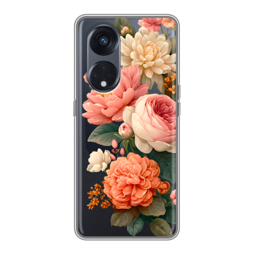 Силиконовый чехол на OPPO Reno8 T 5G с принтом цветы