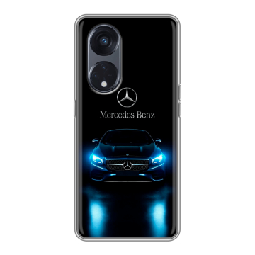 Силиконовый чехол на OPPO Reno8 T 5G с принтом Mercedes Мерседес