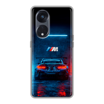 Силиконовый чехол на OPPO Reno8 T 5G с принтом BMW БМВ