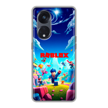 Силиконовый чехол на OPPO Reno8 T 5G с принтом Roblox Роблокс
