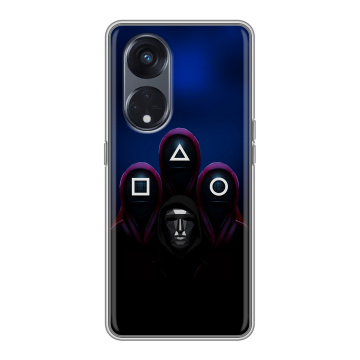 Силиконовый чехол на OPPO Reno8 T 5G с принтом Игра Кальмара