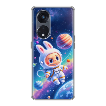Силиконовый чехол на OPPO Reno8 T 5G с принтом Labubu Лабубу