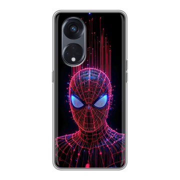 Силиконовый чехол на OPPO Reno8 T 5G с принтом Spiderman Человек паук