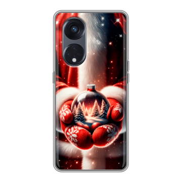 Силиконовый чехол на OPPO Reno8 T 5G с принтом Новый год