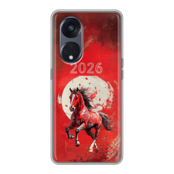 Силиконовый чехол на OPPO Reno8 T 5G с принтом Новый год
