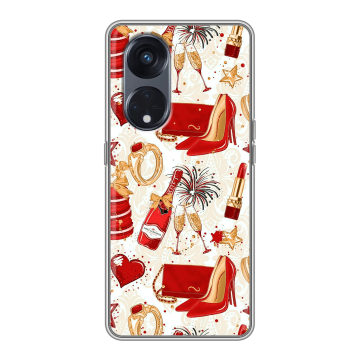 Силиконовый чехол на OPPO Reno8 T 5G с принтом Новый год