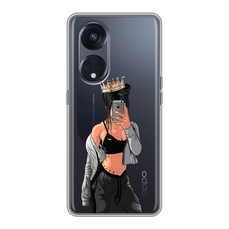 Силиконовый чехол на OPPO Reno8 T 5G с принтом Женские принты Силиконовый чехол на OPPO Reno8 T 5G с принтом Женские принты
