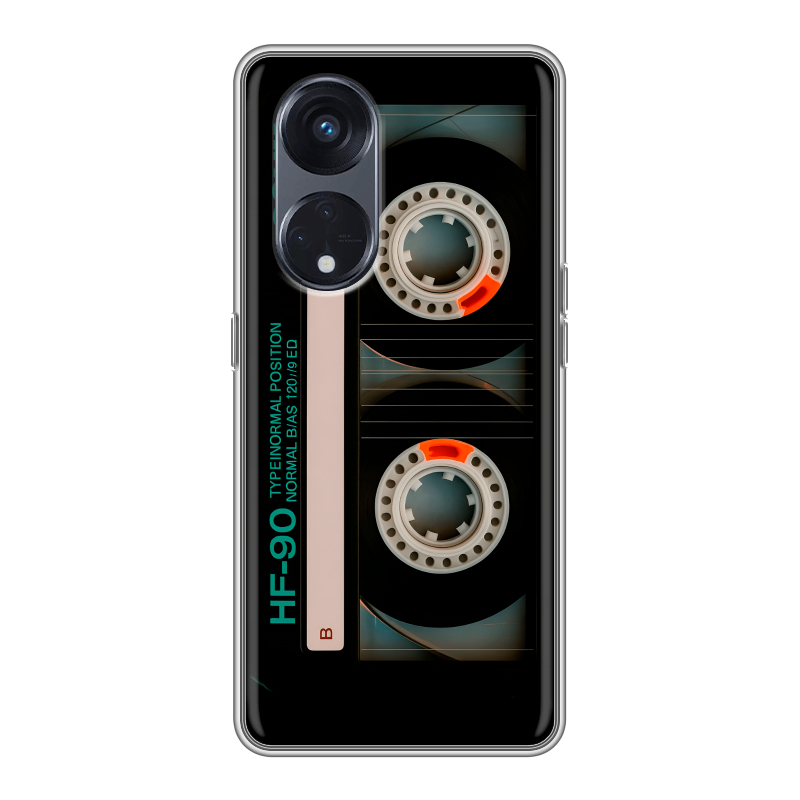 Силиконовый чехол на OPPO Reno8 T 5G с принтом Кассета Силиконовый чехол на OPPO Reno8 T 5G с принтом Кассета
