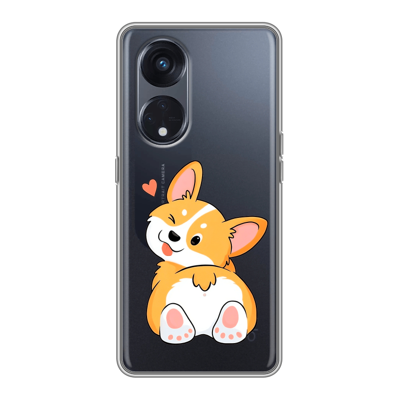 Силиконовый чехол на OPPO Reno8 T 5G с принтом Корги Силиконовый чехол на OPPO Reno8 T 5G с принтом Корги