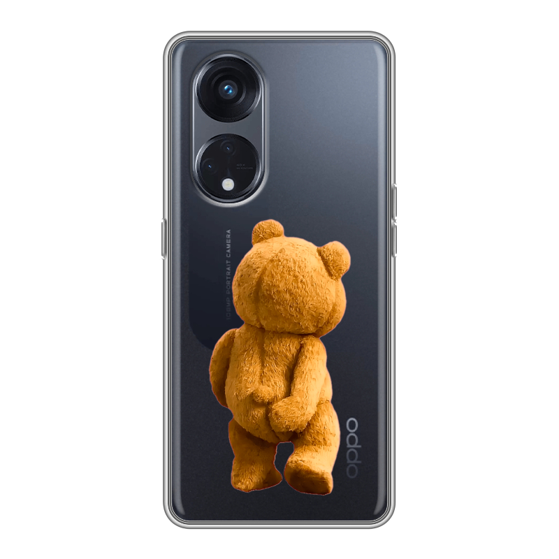 Силиконовый чехол на OPPO Reno8 T 5G с принтом Медведь Силиконовый чехол на OPPO Reno8 T 5G с принтом Медведь