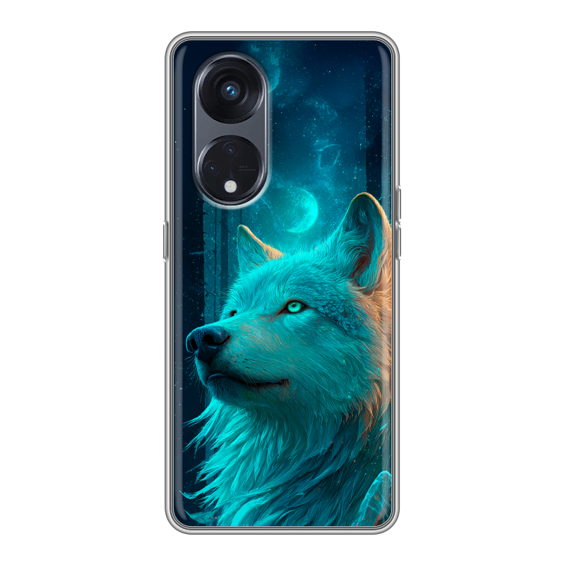 Силиконовый чехол на OPPO Reno8 T 5G с принтом бабочки саккура Силиконовый чехол на OPPO Reno8 T 5G с принтом бабочки саккура