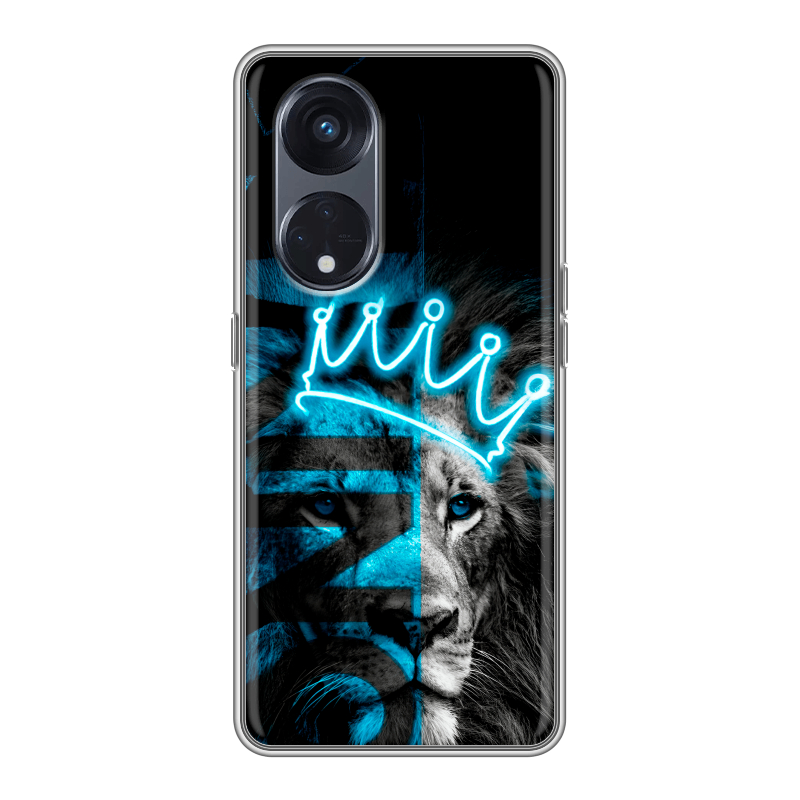 Силиконовый чехол на OPPO Reno8 T 5G с принтом Король лев Силиконовый чехол на OPPO Reno8 T 5G с принтом Король лев
