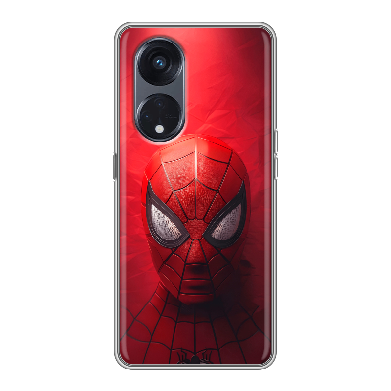 Силиконовый противоударный чехол на OPPO Reno8 T 5G с принтом Spiderman Человек паук Силиконовый противоударный чехол на OPPO Reno8 T 5G с принтом Spiderman Человек паук