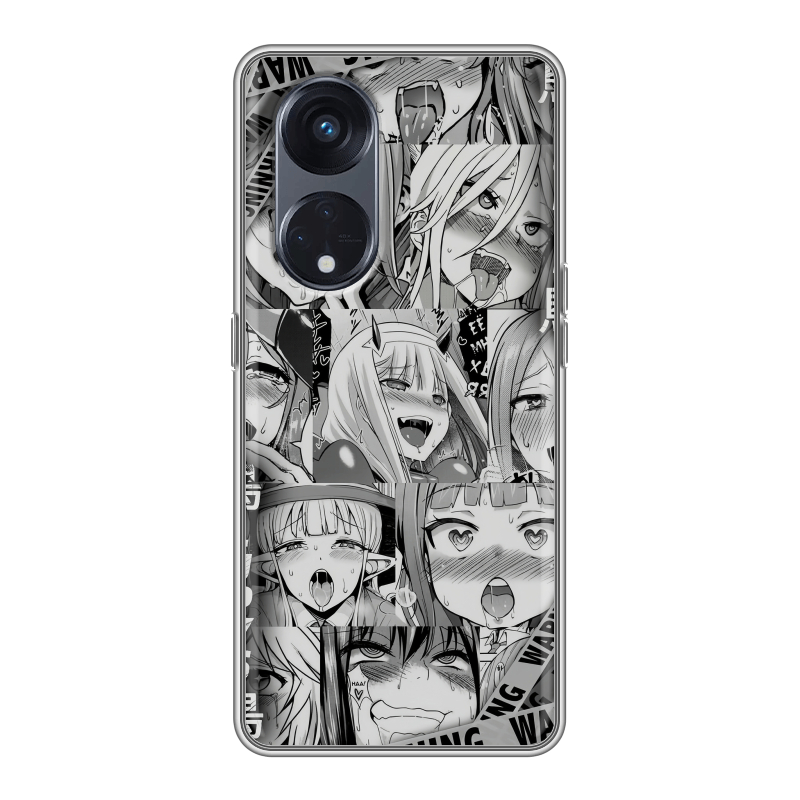 Силиконовый противоударный чехол на OPPO Reno8 T 5G с принтом Ahegao Ахегао Аниме Силиконовый противоударный чехол на OPPO Reno8 T 5G с принтом Ahegao Ахегао Аниме