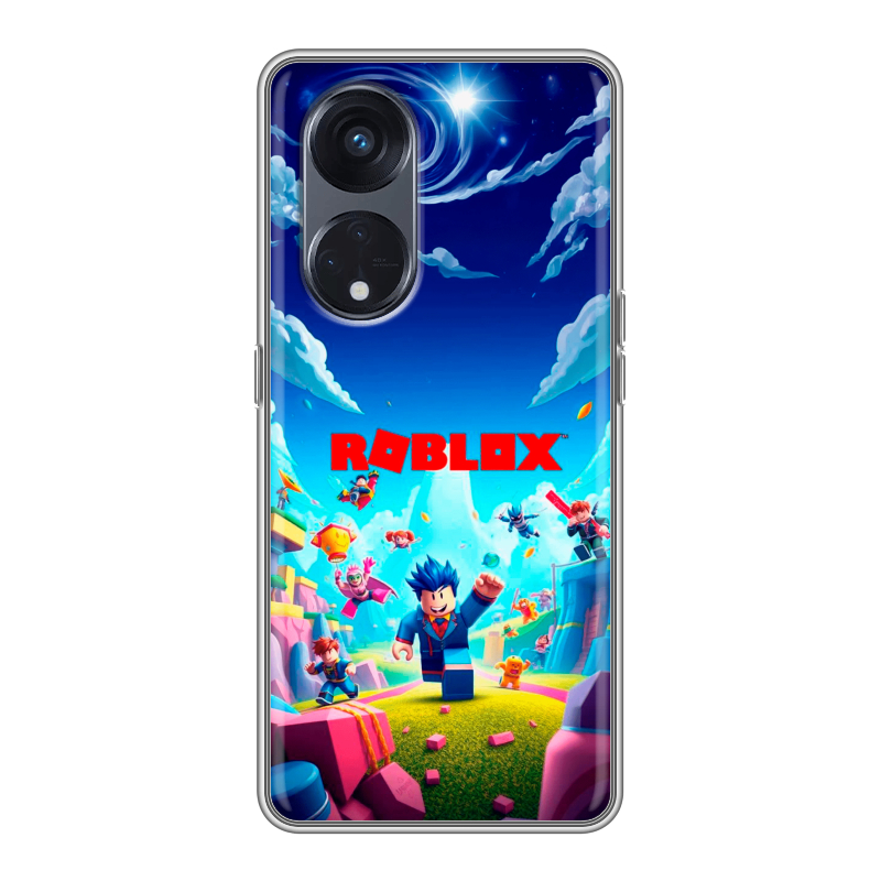 Силиконовый чехол на OPPO Reno8 T 5G с принтом Roblox Роблокс Силиконовый чехол на OPPO Reno8 T 5G с принтом Roblox Роблокс