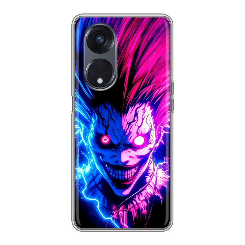 Силиконовый противоударный чехол на OPPO Reno8 T 5G с принтом Death note Тетрадь смерти Силиконовый противоударный чехол на OPPO Reno8 T 5G с принтом Death note Тетрадь смерти