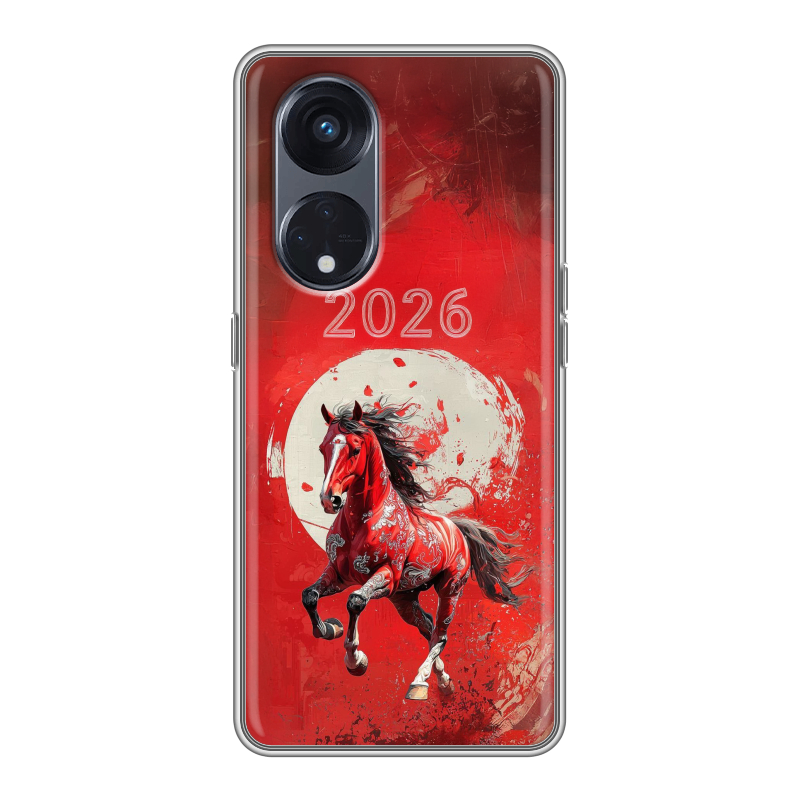 Силиконовый чехол на OPPO Reno8 T 5G с принтом Новый год Силиконовый чехол на OPPO Reno8 T 5G с принтом Новый год
