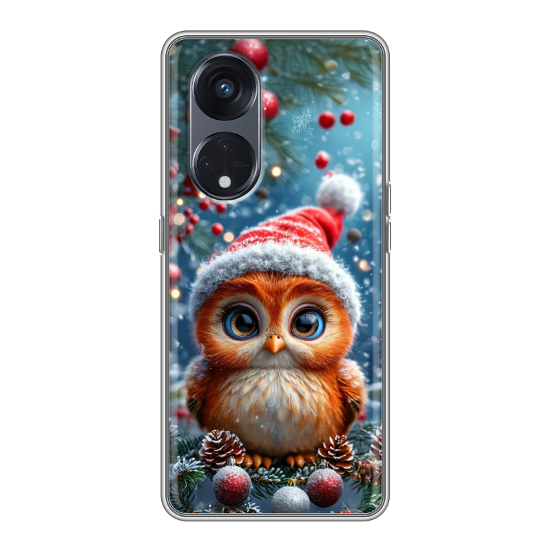 Силиконовый чехол на OPPO Reno8 T 5G с принтом Новый год Силиконовый чехол на OPPO Reno8 T 5G с принтом Новый год