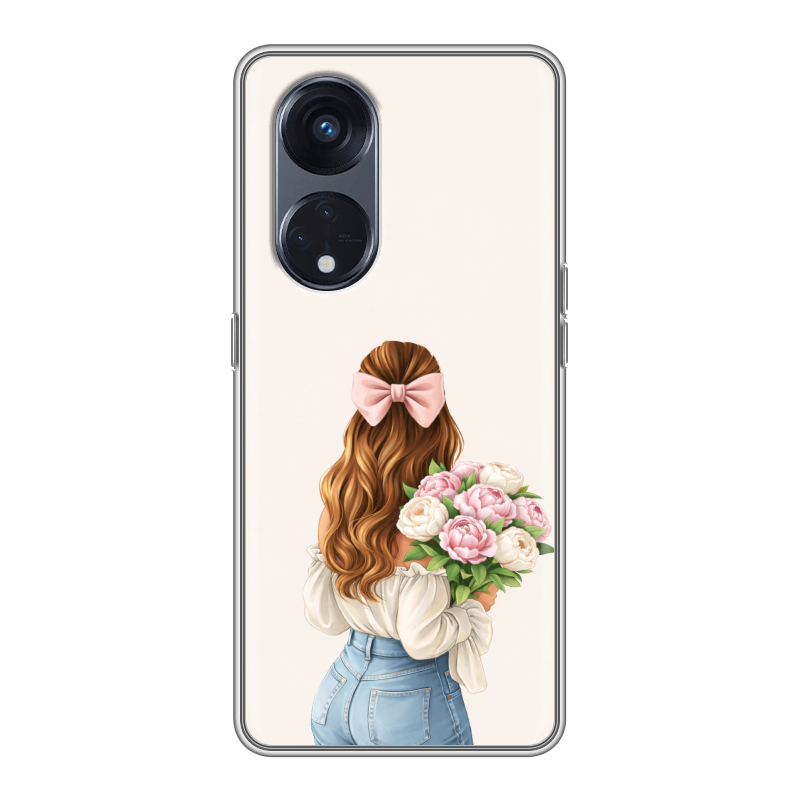 Силиконовый чехол на OPPO Reno8 T 5G с принтом женский Силиконовый чехол на OPPO Reno8 T 5G с принтом женский