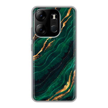 Силиконовый чехол на Tecno Spark Go 2023 с принтом Мрамор зеленое золото Силиконовый чехол на Tecno Spark Go 2023 с принтом Мрамор зеленое золото