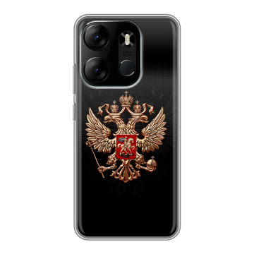 Силиконовый чехол на Tecno Spark Go 2023 с принтом Герб России Силиконовый чехол на Tecno Spark Go 2023 с принтом Герб России