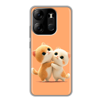 Силиконовый чехол на Tecno Spark Go 2023 с принтом Милые котики Силиконовый чехол на Tecno Spark Go 2023 с принтом Милые котики