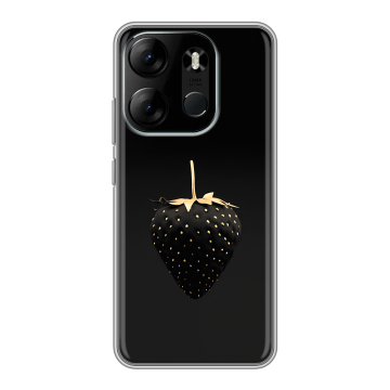 Силиконовый чехол на Tecno Spark Go 2023 с принтом Черная клубника Силиконовый чехол на Tecno Spark Go 2023 с принтом Черная клубника