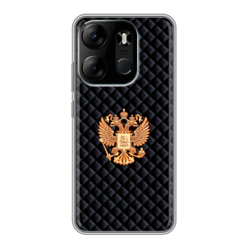 Силиконовый чехол на Tecno Spark Go 2023 с принтом Герб России принт